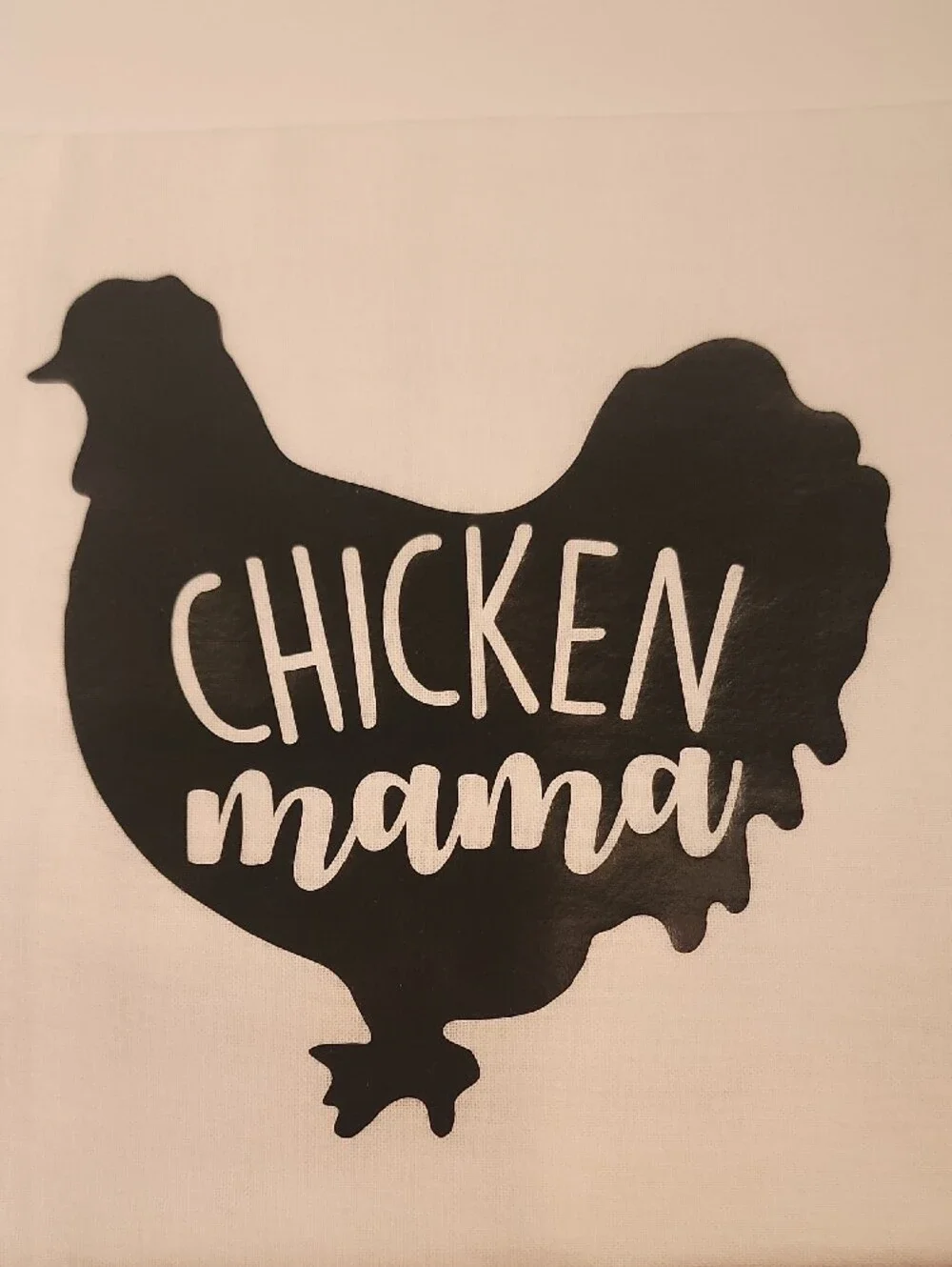 Chicken Farm Graphic Flour Sack Towels -3- White with Black Vinyl